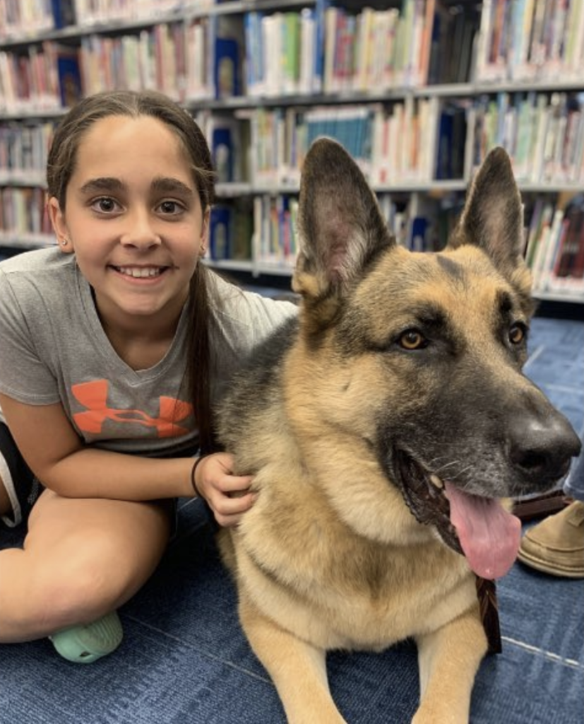 Donna Downs and her German Shepherd Frieda